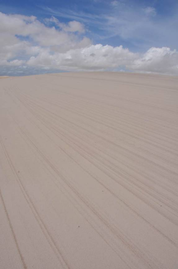 Vento cria curiosas linhas nas dunas na região de Atins, nos Lençóis Maranhenses - MA